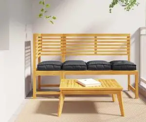 vidaXL Perne Pallet pentru Șezut - 4 piese Negre, 40 x 40 x 8 cm, din material Oxford.