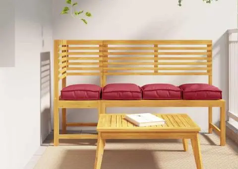 Perne pentru paleti , set de 4 buc, Bordo, dimensiuni 40 x 40 x 8 cm, din stofă Oxford. - 1/5