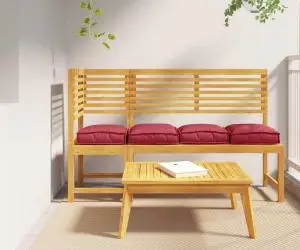 Perne pentru paleti , set de 4 buc, Bordo, dimensiuni 40 x 40 x 8 cm, din stofă Oxford.