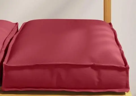 Perne pentru paleti , set de 4 buc, Bordo, dimensiuni 40 x 40 x 8 cm, din stofă Oxford. - 4/5