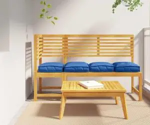 vidaXL Set de perne pentru șezut , 4 piese, albastre, 40x40x8 cm, din țesătură Oxford