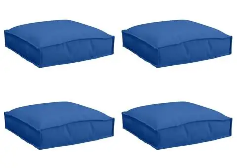 Set de perne pentru șezut , 4 piese, albastre, 40x40x8 cm, din țesătură Oxford - 2/5