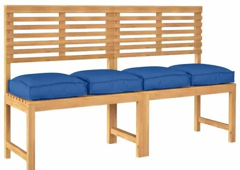 Set de perne pentru șezut , 4 piese, albastre, 40x40x8 cm, din țesătură Oxford - 3/5