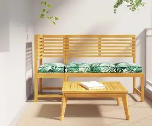 vidaXL Set 4 pernă pentru palet, model de frunze, 40 x 40 x 8 cm, din țesătură Oxford