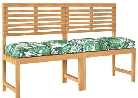 Set 4 pernă pentru palet, model de frunze, 40 x 40 x 8 cm, din țesătură Oxford - 3/5