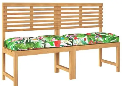 Perne pentru palet pentru șezlong, 4 piese Tropical Jungle, 40x40x8 cm, din țesătură Oxford - 3/5