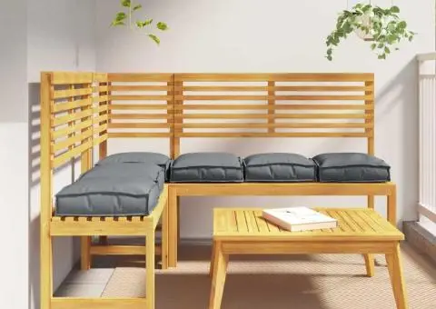 Perne pentru paleți antracit, 6 piese, 40 x 40 x 8 cm, din țesătură Oxford - 1/5