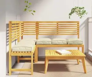 vidaXL Perne de Palet pentru Scaun - 6 piese, Crem, 40x40x8 cm, Material Oxford