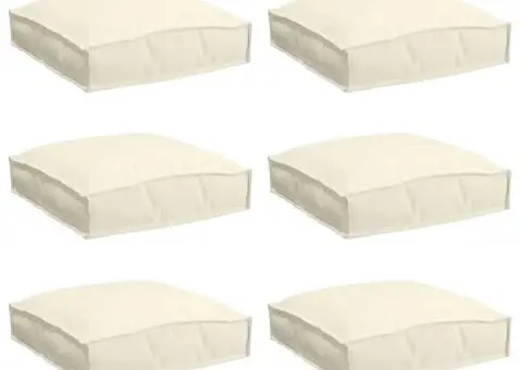 Perne de Palet pentru Scaun - 6 piese, Crem, 40x40x8 cm, Material Oxford - 2/5