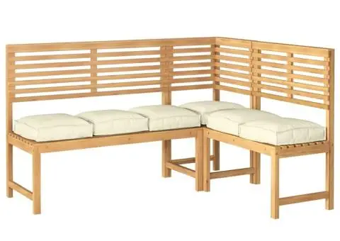 Perne de Palet pentru Scaun - 6 piese, Crem, 40x40x8 cm, Material Oxford - 3/5