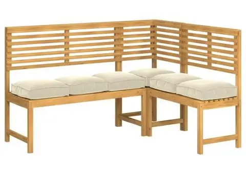 Perne de Palet pentru Scaun - 6 piese, Crem, 40x40x8 cm, Material Oxford - 5/5