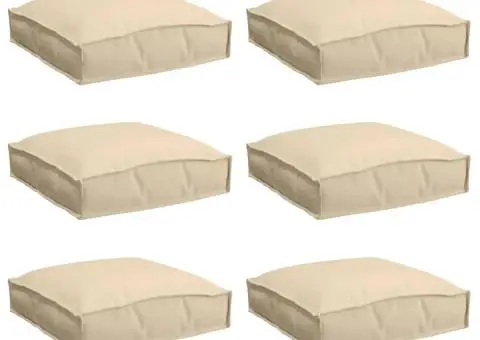 Set de perne pentru palet , 6 bucăți, bej, 40x40x8 cm, din țesătură Oxford - 2/5