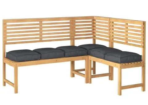 Pernuțe Palet pentru scaun, 6 buc, negre, 40 x 40 x 8 cm, din material Oxford. - 3/5