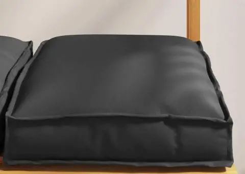 Pernuțe Palet pentru scaun, 6 buc, negre, 40 x 40 x 8 cm, din material Oxford. - 4/5