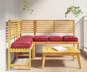 vidaXL Padele pentru șezlong, set de 6 bucăți, bordo, dimensiuni 40 x 40 x 8 cm, din material Oxford