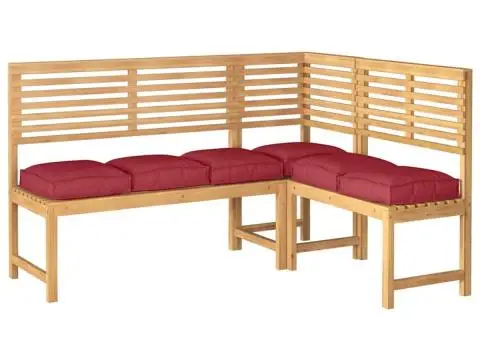 Padele pentru șezlong, set de 6 bucăți, bordo, dimensiuni 40 x 40 x 8 cm, din material Oxford - 3/5