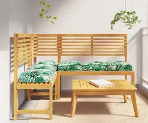 vidaXL Perne pallet pentru șezut, set de 6, model de frunze, 40 x 40 x 8 cm, din fabrică Oxford.