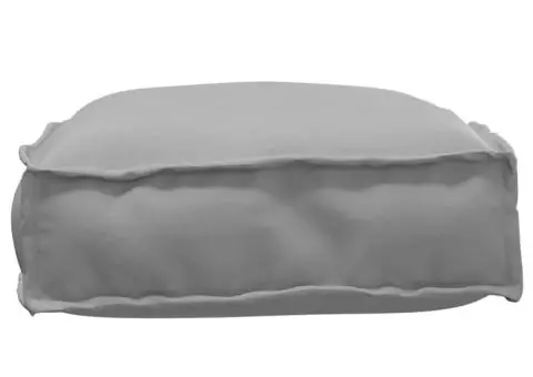 Pernă pentru paleți pentru șezut gri 60x40x8 cm țesătură Oxford - 3/5