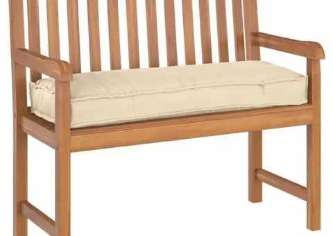 Pernă pentru pallet pentru bancă Bej 110 x 40 x 8 cm, Fabric Oxford - 1/5