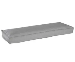 Perna pentru palet pentru bancă, gri, 120 x 40 x 8 cm, din material Oxford.