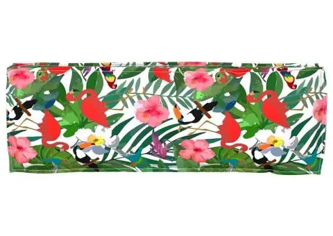 Perne pentru bănci Tropical Jungle 120x40x8 cm, din material Oxford - 4/5