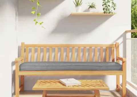 Pernă pentru bancă Gri 180x40x8 cm Tessut Oxford - 1/5