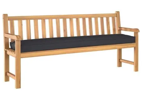 Pernă pentru Paletă pentru Bancă Neagră 180x40x8 cm Fabrică Oxford - 3/5