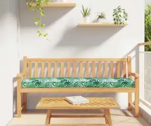 vidaXL Perna de palet pentru bancă cu model de frunze 180x40x8 cm din țesătură Oxford