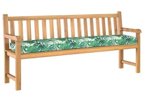 Perna de palet pentru bancă cu model de frunze 180x40x8 cm din țesătură Oxford - 3/5