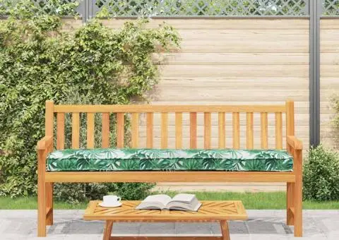 Perna de palet pentru bancă cu model de frunze 180x40x8 cm din țesătură Oxford - 4/5