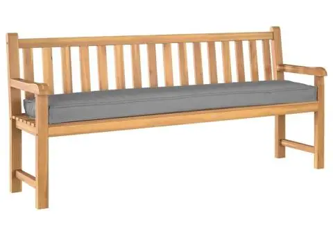 Perna pentru palet de la pentru bancă Gri 200x40x8 cm din țesătură Oxford - 3/5