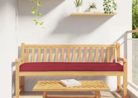 Cojoc pentru bancă Roșu vin 200x40x8 cm Fabrică Oxford - 1/5