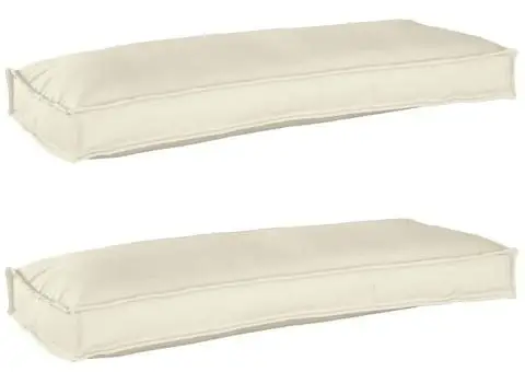 Perne pentru bancă 2 buc Crem 100x40x8 cm Fabrică Oxford - 1/5