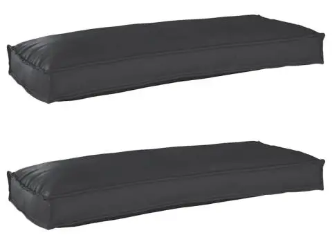 Perne pentru palet pentru bancă 2 buc Negru 100x40x8 cm Fibră Oxford - 1/5