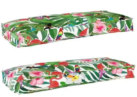 Perne pentru Palete pentru Bancă 2 buc Jungla Tropicală 100x40x8 cm Fabric Oxford - 1/5