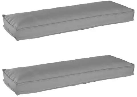 Perne pentru Paletă pentru Bancă 2 buc Gri 120x40x8 cm Material Oxford - 1/5