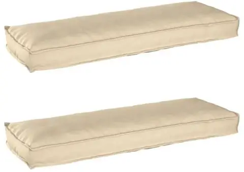 Perne pentru Palet pentru Bancă 2 buc Bej 120x40x8 cm Material Oxford - 1/5