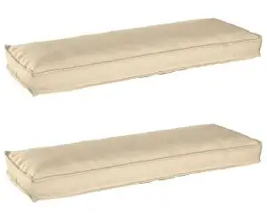 vidaXL Perne pentru Palet pentru Bancă 2 buc Bej 120x40x8 cm Material Oxford