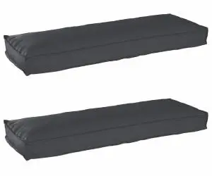 vidaXL Perne de palet pentru bancă 2 buc Negru 120x40x8 cm Material Oxford