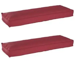 vidaXL Cojocuri pentru bancă 2 buc Bordo 120x40x8 cm Fabrică Oxford