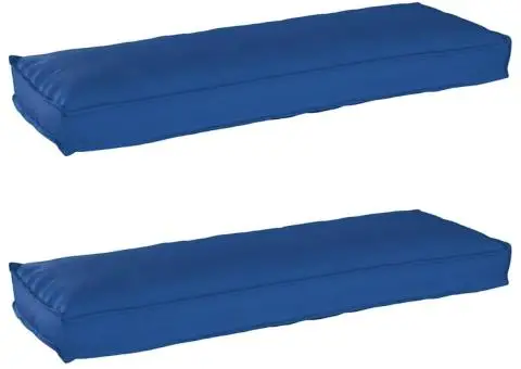 Perne pentru paleți pentru bancă 2 buc Albastru regal 120x40x8 cm Material Oxford - 1/5