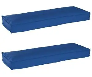 vidaXL Perne pentru paleți pentru bancă 2 buc Albastru regal 120x40x8 cm Material Oxford