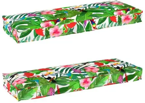 Perne pentru bancă 2 pcs Jungla Tropicală 120x40x8 cm Material Oxford - 1/5