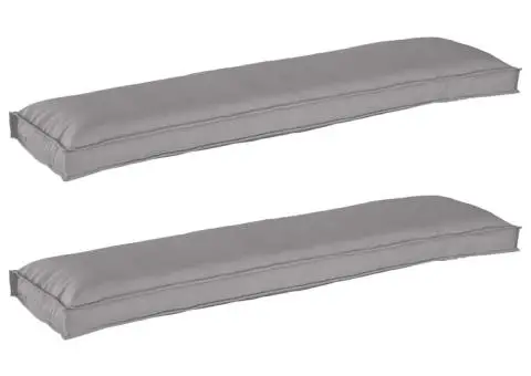 Perne pentru palate pentru bănci 2 buc Gri 150x40x8 cm țesătură Oxford - 1/5