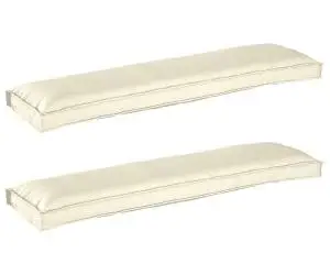 Perne pentru Palet pentru Bancă 2 buc Crem 150x40x8 cm Țesătură Oxford