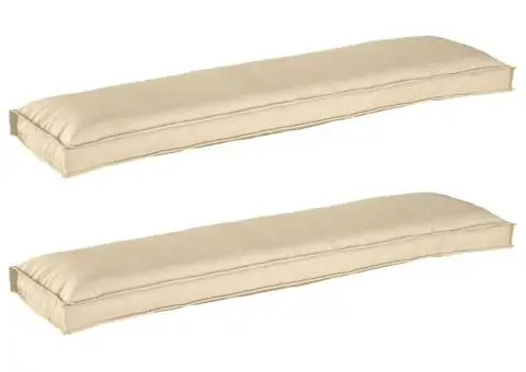 Perne pentru bancă 2 buc Bej 150x40x8 cm Fabrică Oxford - 1/5