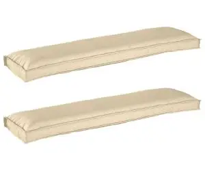 vidaXL Perne pentru bancă 2 buc Bej 150x40x8 cm Fabrică Oxford