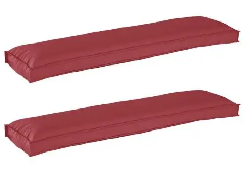 Cojocuri pentru bancă 2 bucăți Roșu vin 150x40x8 cm Fabrică Oxford - 1/5