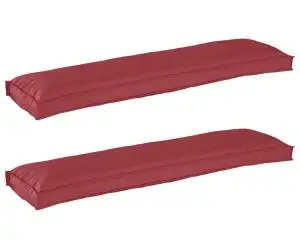 vidaXL Cojocuri pentru bancă 2 bucăți Roșu vin 150x40x8 cm Fabrică Oxford