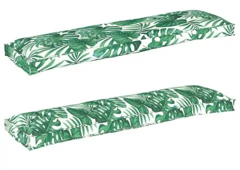 Perne pentru Palet pentru bancă 2 buc Frunze 150x40x8 cm Material Oxford - 1/5